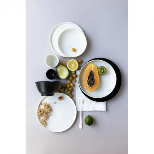 shopping pas cher Remise 🤩 Assiette Creuse Porcelaine Noire 17 cm Adélie Revol 💯 6