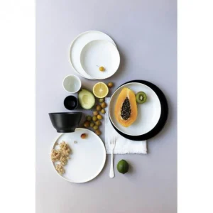 magasin france Meilleure vente 👍 Assiette Plate Porcelaine Noire 24 cm Adélie Revol 😀 15