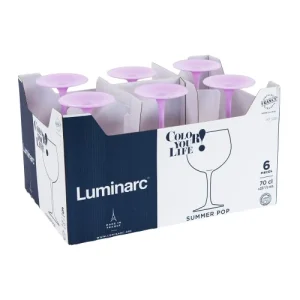 nouveau produit Luminarc Boîte De 6 Verres à Pied 70 Cl Parme Rose 6