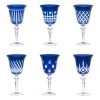 site pas cher Table Passion Coffret De 6 Verres à Pied 22 Cl En Cristal Taillé Bleu 19