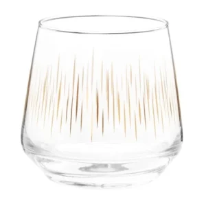 Maisons Du Monde Coffret Gobelets (x6) En Verre Motifs Stries Dorées en promotion 6