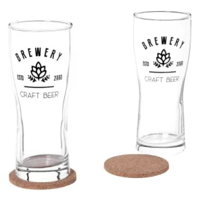 guranteed de qualité Maisons Du Monde Composition Verres à Bière (x2) Et Dessous De Verre En Bois D’eucalyptus 6