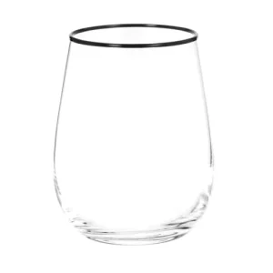 Maisons Du Monde Composition Verres Imprimés Liseret Noir (x6) Et Support Panier En Jonc De Mer Beige Et Noir prix de gros 6