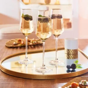 Cristal D’Arques Flûte Bord Or 21cl – Lot De 4 vente en ligne pas cher 9