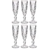 prix pas cher Wadiga Flûtes à Champagne En Verre Bordure Dorée 17cl – Lot De 6 14