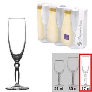 Wadiga Flûtes à Champagne En Verre Transparent 17cl – Lot De 3 soldes de Noël 6