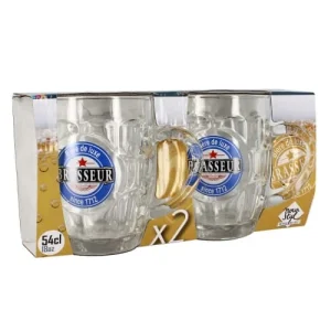 De super promotions disponibles Novastyl Lot De 2 Bocks à Bière En Verre 54cl 6