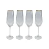 jusqu'à Kare Design Lot De 4 – Flûte à Champagne En Verre Bord Doré 8