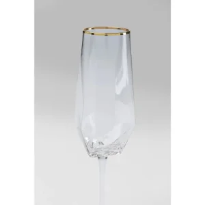 jusqu'à Kare Design Lot De 4 – Flûte à Champagne En Verre Bord Doré 11