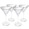 garantis authentique Kare Design Lot De 4 – Verre à Cocktail En Verre Bord Doré 11