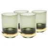 Kare Design Lot De 4 – Verre à Eau En Verre Fumé Vert beauté 13