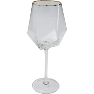 Kare Design Lot De 4 – Verre à Vin En Verre Bord Doré ultratendance 11