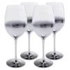 Retour Facile et Gratuit Kare Design Lot De 4 – Verre à Vin En Verre Transparent Et Argenté 5