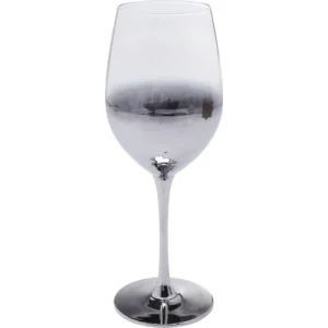 Retour Facile et Gratuit Kare Design Lot De 4 – Verre à Vin En Verre Transparent Et Argenté 13