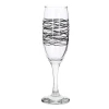 vente pas cher en ligne Novastyl Lot De 6 Flutes 22cl Avec Décor Serpentin Noir 19