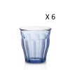 Meilleur Prix Garanti Duralex Lot De 6-Verre à Eau 20cl En Verre Trempé Résistant Teinté Bleu Marine 11