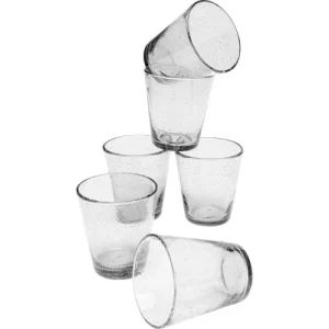 exclusivement disponibles Kare Design Lot De 6 – Verre à Eau En Verre Gris à Bulles 11