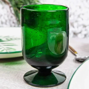 magasin pour Table Passion Lot De 6 Verres à Pied Bullé 25 Cl Vert 6