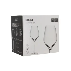 OGO Living Lot De 6 Verres à Pieds 25cl grande qualité 10