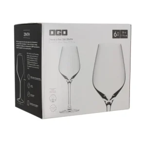 mode pas chere OGO Living Lot De 6 Verres à Pieds 35cl 10