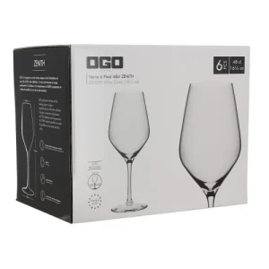 Retour Gratuit OGO Living Lot De 6 Verres à Pieds 48cl 9