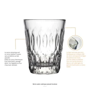 La Rochère Verre à Eau En Verre Transparent – Lot De 6 à prix promos 13