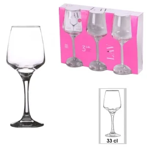 dernières Wadiga Verre à Eau Sur Pied En Verre Transparent 33cl – Lot De 3 6