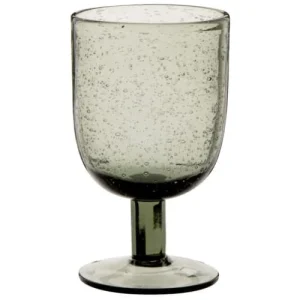 soldes pas cher Maisons Du Monde Verre à Pied En Verre Bullé Teinté Gris – Lot De 6 6