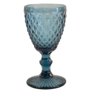 aux meilleurs prix Sibo Homeconcept Verre à Pied En Verre Pressé Bleu 34 Cl – Lot De 6 15