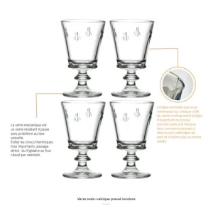 magasin pour La Rochère Verre à Pied Mécanique En Verre Transparent-l’unité- Set De 4 12