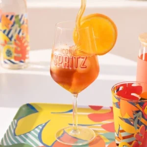 acheter Maisons Du Monde Verre à Spritz En Verre Imprimé Orange – Lot De 6 9