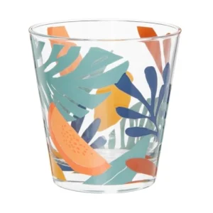 aux meilleurs prix Maisons Du Monde Verre Motif Végétal Multicolore – Lot De 6 7