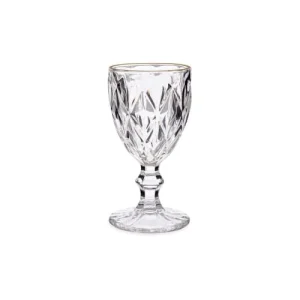 magasin paris Wadiga Verres à Eau En Verre Bordure Dorée 25,4cl – Lot De 6 6