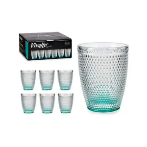 Meilleur Prix Garanti Wadiga Verres à Eau Fond Turquoise 30cl – Lot De 6 6