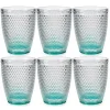 Meilleur Prix Garanti Wadiga Verres à Eau Fond Turquoise 30cl – Lot De 6 13