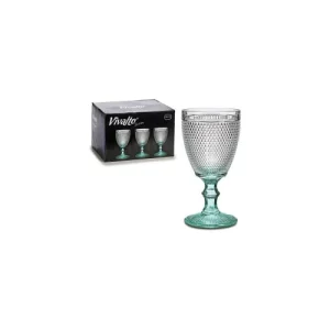 à prix imbattables Wadiga Verres à Vin Pieds Turquoise Points 33cl – Lot De 6 6